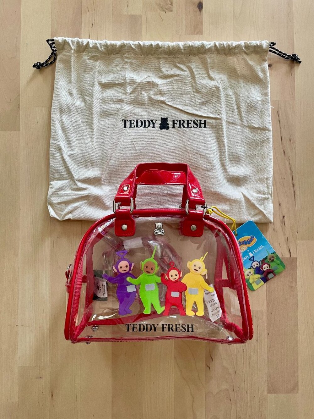 Teddy Fresh x Teletubbies Collaboration Clear Transparent Bag Handbag NWT NEW